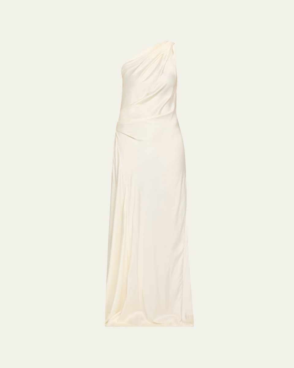 Aster One-Shoulder Satin Gown